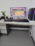 木匠印记电脑桌书架一体桌台式电脑桌储物书桌办公桌学生桌写字桌学习桌 【活动】加粗钢架莫兰迪灰色 140cm 实拍图