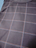 顶瓜瓜顶呱呱秋衣秋裤男棉质格纹商务男士薄款内衣套装 蓝铁灰 170 实拍图