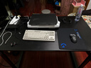 馨美凯电脑桌台式家用简易书桌办公桌简约现代工作台租房卧室学习写字桌 【单桌1.6cm厚桌面】黑架+碳纤色 长120cm*宽70cm*高74cm 实拍图