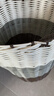 【星优同厂】仿藤编脏衣篓卫生间放衣服神器家用娃娃收纳桶洗衣篮 高34cm 灰棕白 实拍图
