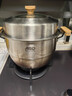 爱仕达（ASD）蒸锅304不锈钢双层家用蒸煮炖汤锅 28CM加高多层蒸笼·原木系列G2 实拍图