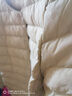 鸭鸭（YAYA）佟丽娅同款轻薄羽绒服女新款冬季短款圆领内胆修身时尚薄外套男 米白色【女款无领】 2XL 【建议125-140斤】 实拍图