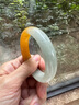 翡翠手镯黄翡翠手镯玉手镯冰种平安镯贵妃镯老坑翡翠鸡油黄送人礼 57号 实拍图