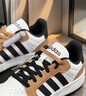 adidas ENTRAP美式校园风运动少年感复古篮球风板鞋男女阿迪达斯 白色/黑色/土褐色   40.5 实拍图