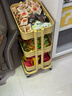 宜家（IKEA）拉斯克家居小推车三层置物架移动茶水桌客厅咖啡桌厨房储物收纳架 【升级款】米色黄色小号 28*38*61cm 实拍图