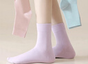 浪莎袜子女士纯棉春秋冬季抑菌棉袜女袜中筒防臭中厚黑白色商务短袜 实拍图