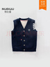 努比屋 儿童马甲男孩秋季马夹大童外穿背心男童春秋坎肩衣服 藏青色 130 实拍图