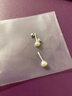Lnieer999足银耳钉珍珠耳环女养耳洞螺丝防掉双头拧扣轻奢高级感银耳饰 【4mm】999足银珍珠耳钉一对 实拍图