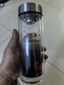 希诺（heenoor）抗菌玻璃杯双层防烫办公车载水杯男高档泡茶杯子XN-9303 360mL 实拍图