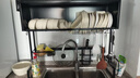 帅仕厨房置物架台面水槽沥水架碗碟收纳架子刀架水池储物架用具大全 【亚克力门】高款85长黑色丨沥水6件套 实拍图