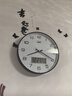 康巴丝挂钟客厅家用日历静音走时简约石英钟表挂墙时钟 2888Y 黑色 实拍图