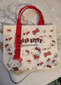 卡通蝴蝶结新款日系极简帆布包单肩上课通勤耐磨手提包 樱桃kt猫27*24cm 实拍图
