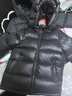 保姆鹅 儿童羽绒服宝宝中长款羽绒服男童面包服女童加厚羽绒服[NM2128] 炭黑 110 实拍图