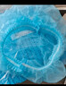 安美尚（ams）一次性帽子加厚无纺布头套透气网头发帽厨房食堂厨师无尘车间工作卫生防尘头罩男女一百个蓝色 实拍图