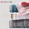洁丽雅（Grace）毛巾4条A类长绒棉纯棉柔软洗脸洗澡家用吸水男女情侣加厚大面巾 实拍图