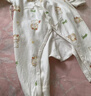 贝乐咿新生儿衣服秋季冬款刚出生婴儿和尚服连体衣纯棉初生宝宝哈衣爬服 1603喝奶不干活+1609小奶牛 59cm （建议1-3个月） 实拍图