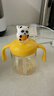 贝亲（Pigeon）儿童牛奶杯1-3岁宝宝喝水喝奶PPSU直饮奶瓶双吸管水杯 黄色330ml 实拍图