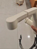 四季沐歌（MICOE）面盆水龙头 升降抽拉式奶油风冷热浴室卫生间洗手洗脸台盆龙头 【奶白款】自由升降 抽拉双水花 实拍图