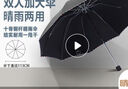 天堂 双人晴雨伞三折 遮阳伞10骨加大加固防晒大伞 3311升级碳黑色 实拍图