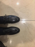 意尔康男鞋圆头商务正装鞋春秋单鞋系带皮鞋德比婚鞋 53449W 黑色 39 实拍图