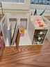齐心（COMIX）多功能组合收纳书立架桌面收纳盒抽屉书立笔筒三合一置物器学生办公用品资料书本书档哑光白B2241 实拍图