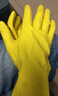 3M橡胶手套 1双装大号薄巧型防水防滑家务清洁手套 厨房洗衣 柠檬黄 实拍图