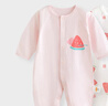 贝瑞加（Babyprints）婴儿连体衣2件装男女宝宝纯棉衣服四季爬服柔软哈衣长袖内衣 粉66 实拍图