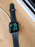 Apple/苹果 Watch SE 智能手表GPS款44毫米银色铝金属表壳丹宁色运动型表带M/L MXFC3CH/B 实拍图