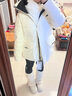 波司登（BOSIDENG）反季羽绒90绒鹅绒极寒羽绒服女士加厚连帽商场同款时尚百搭外套 冰穹提花白9CW4 S 160/84A 体重约100-110斤 实拍图