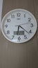康巴丝（Compas）挂钟 创意时尚时钟 日历石英钟客厅卧室挂表c2855Y 白色 26cm 实拍图