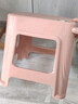 网红塑料凳子30.5cm客厅防滑凳餐桌凳简约可摞叠便携凳浴室凳 粉色【两种款式随机发】 （一个装） 实拍图