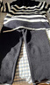 ubras【刘雯同款】慕斯绒条纹保暖加绒家居服套装女加厚加绒睡衣冬季女 小翻领-黑色 M 实拍图