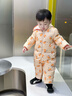 英氏（YEEHOO）儿童羽绒服秋冬加厚保暖婴儿羽绒服连帽连体衣超韧绒 网格小狗 90 建议1-2岁 实拍图