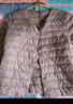 鸭鸭（YAYA）佟丽娅同款轻薄羽绒服女新款冬季短款圆领内胆修身时尚薄外套男 浅紫色【女款无领】 3XL 【建议140-155斤】 实拍图