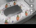 马桶垫子四季通用家用eva防水硅胶泡沫马桶垫套高级感坐便器座垫 布朗猫 1件装 实拍图