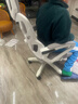 朗域轩品人体工学电竞椅人工力学座椅久坐护腰宿舍游戏电脑椅子可躺写字椅 【升级四向腰托】蝶翼白丨乳胶-4级气杆 120-155度(含) 联动扶手 四向腰托 实拍图