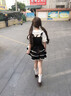 TO ALICE【To Alice】熊之原创lolita古早昭和蛋糕三层裙摆背带裙衬衫套装 C8637黑色背带裙 S 实拍图
