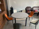 铭府世臻餐桌家用加厚岩板餐桌椅组合方圆两用餐桌813#【1.35米】一桌六椅 实拍图