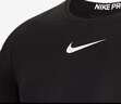 耐克男子紧身轻薄训练上衣冬季举重速干短袖针织NIKE PRO FB7933 010黑/白 2XL 实拍图