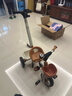 BABYJOEY英国儿童三轮车脚踏车1-5岁简易自行车多功能手推车小蜜蜂 复古咖 实拍图