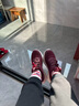 足力健老人鞋中老年轻便休闲散步鞋2431380J 女 酒红 39 实拍图