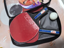 双鱼（DOUBLE FISH） 乒乓球拍初学者成品拍双面反胶皮套装快攻型学生业余训练乒乓拍 套拍 316A一横一直 实拍图