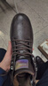海澜之家HLA马丁靴男士休闲鞋秋冬工装鞋子男HAAGZM4AB70567 棕色加绒42 实拍图