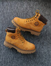 骆驼（CAMEL）王俊凯同款冬加绒户外工装马丁大黄靴男 G122W7757TR 金黄 41 实拍图