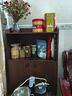 茶水柜客厅置物柜靠墙边柜家用茶柜置物架收纳小柜子储物柜餐边柜 落地款【双门一格】胡桃色50CM 实拍图