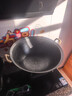 夏老大龟纹生铁锅铸铁炒锅古法无涂层物理不易粘炒锅圆底双耳炒菜锅42cm 实拍图