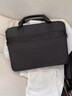 七匹狼男士商务公文包单肩男包大容量横款斜挎包帆布包手提包出差电脑包 黑色商务款 黑色 实拍图