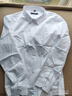 罗蒙（ROMON）纯色商务职业正装男士白衬衫工装外套长袖衬衣男CS108白色3XL 实拍图