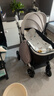 ANGI BABY婴儿推车可坐可躺婴儿车轻便折叠新生儿减震高景观双向儿童手推车 顶配月光银【一键收车+PU橡胶轮] 实拍图