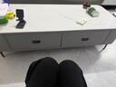 惠寻 京东自有品牌 岩板茶几电视柜组合套装简约小户型客厅落地储物柜 黑架灰柜+雪山白【岩板台面】 1.4米*0.6米【茶几】 实拍图